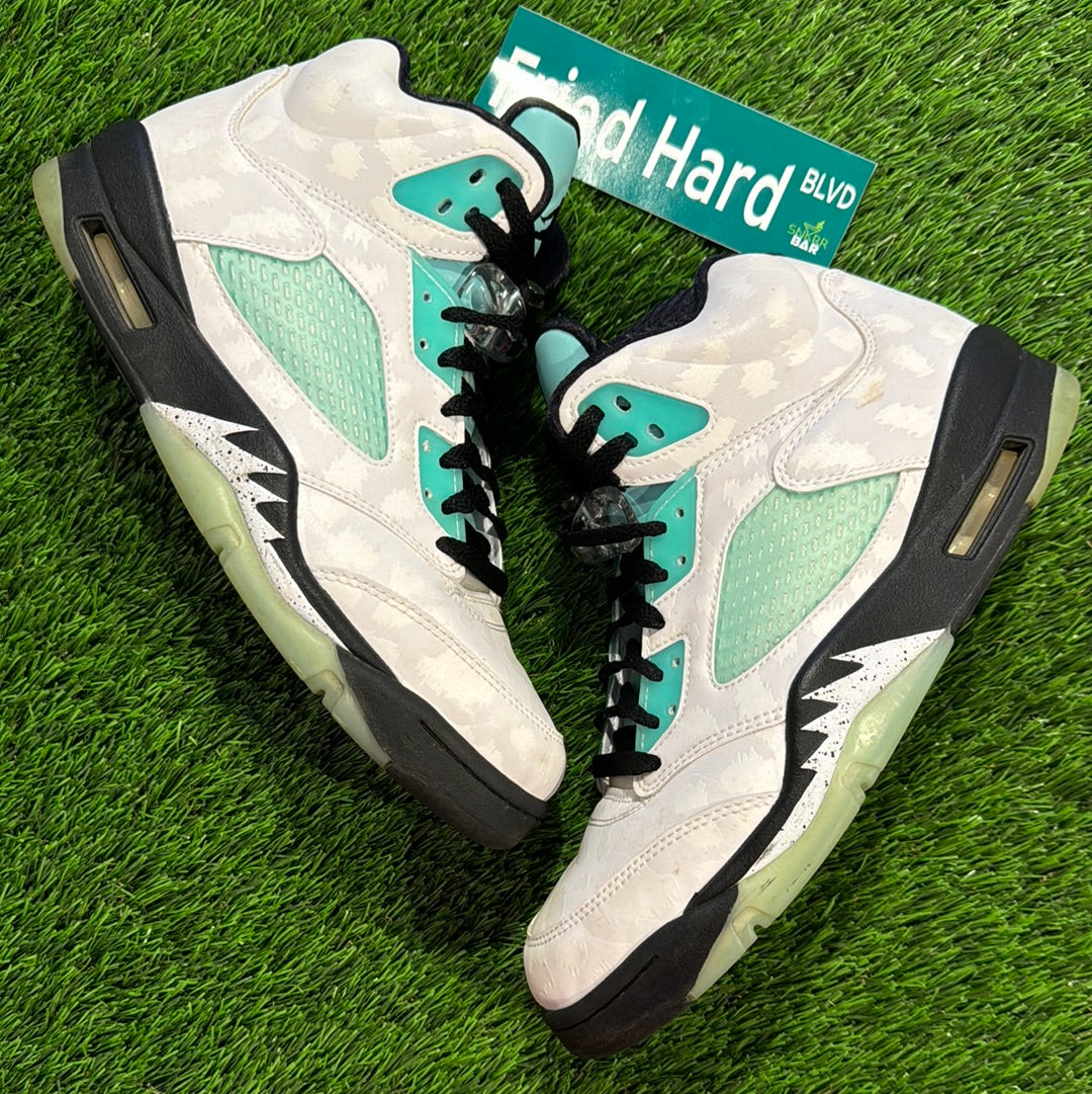 Jordan 5 green online island