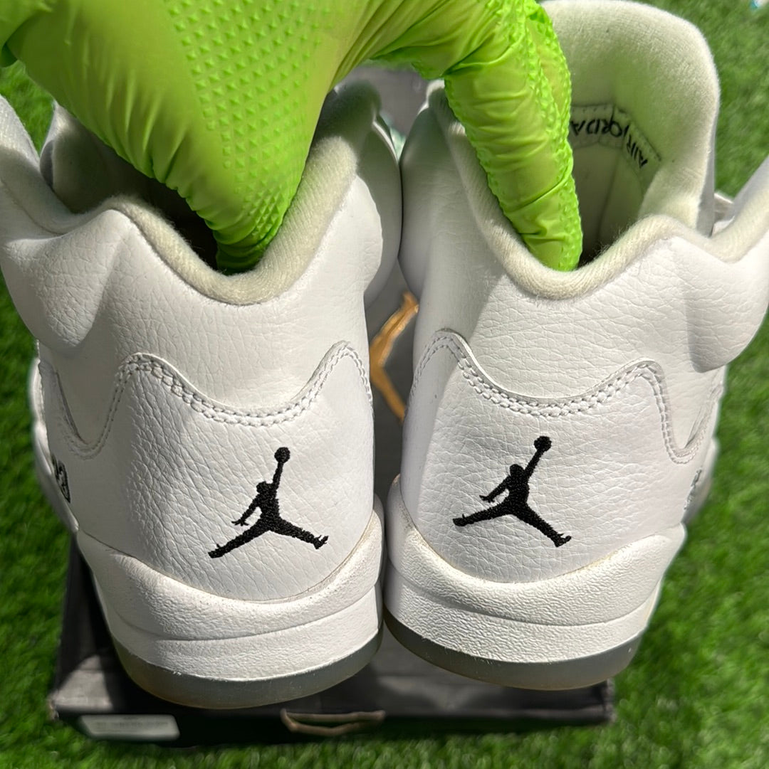 Air Jordan 5 Retro BG 'Metallic White'