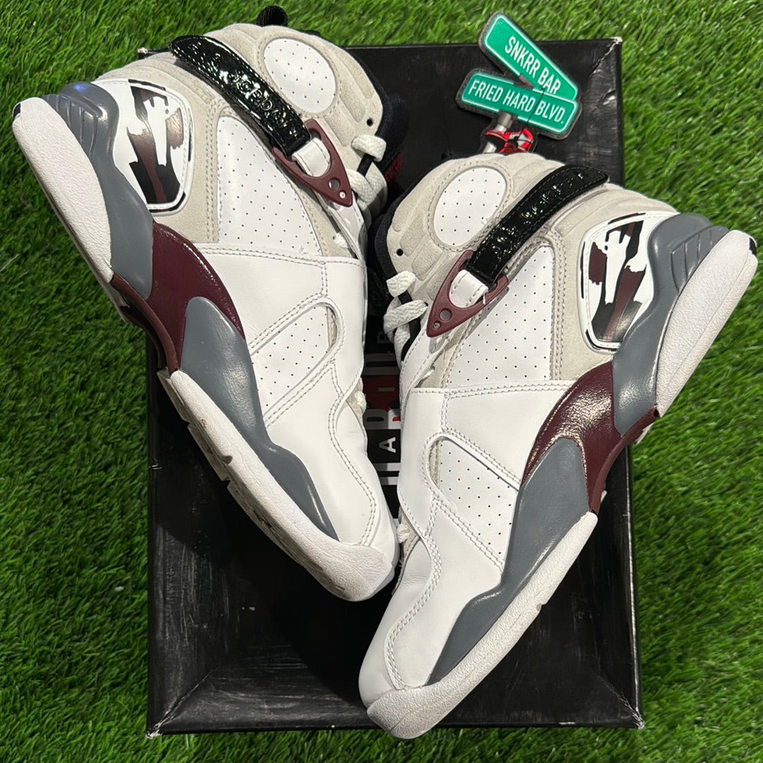 Jordan 8 Retro White Burgundy (Women's)