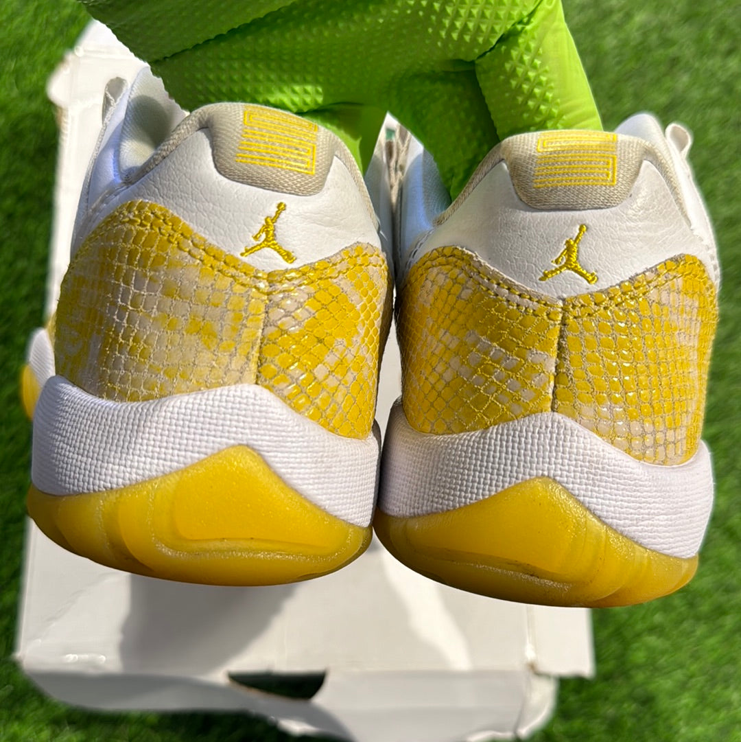 Wmns Air Jordan 11 Low 'Yellow Snakeskin'