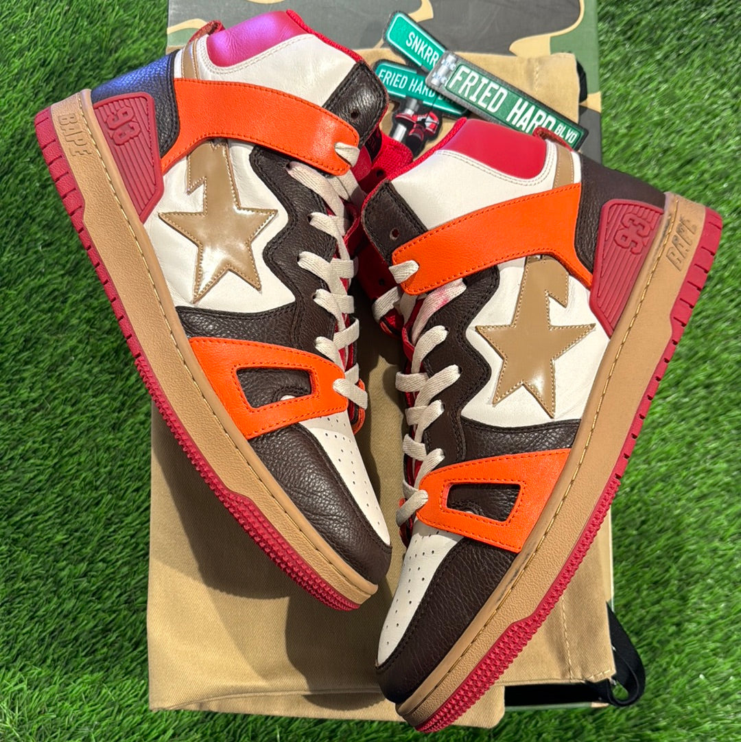 Bape Sta 93 HI 'Red Orange Light Sand'