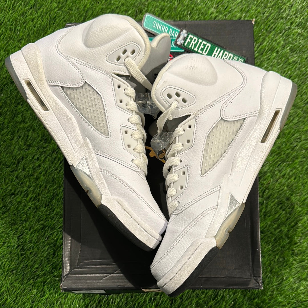 Air Jordan 5 Retro BG 'Metallic White'