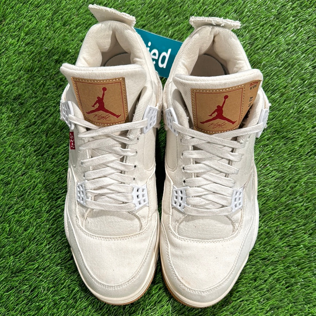 Levi's x Air Jordan 4 Retro 'White Denim'