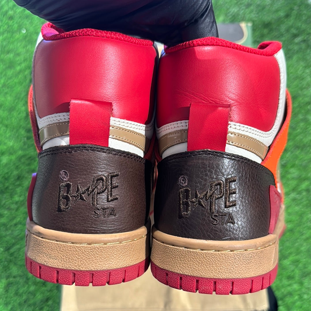 Bape Sta 93 HI 'Red Orange Light Sand'