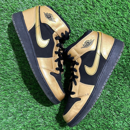 Air Jordan 1 Mid BG 'Metallic Gold Coin'