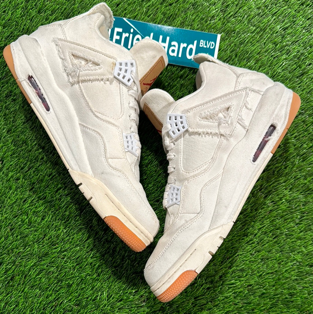 Levi's x Air Jordan 4 Retro 'White Denim'