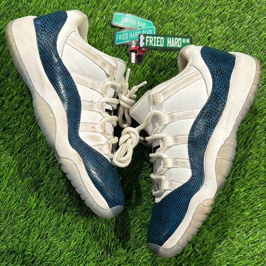 Jordan 11 Retro Low GS 'Navy Snakeskin' 2019