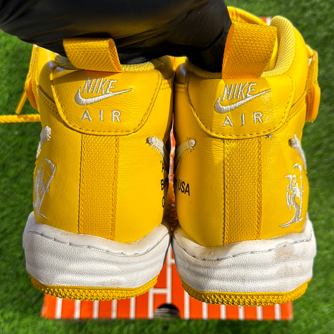 Off-White x Air Force 1 Mid SP Leather 'Varsity Maize'