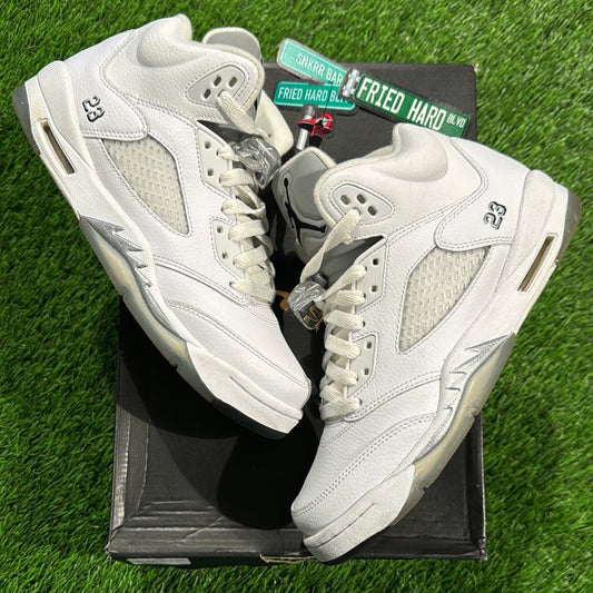 Air Jordan 5 Retro BG 'Metallic White'