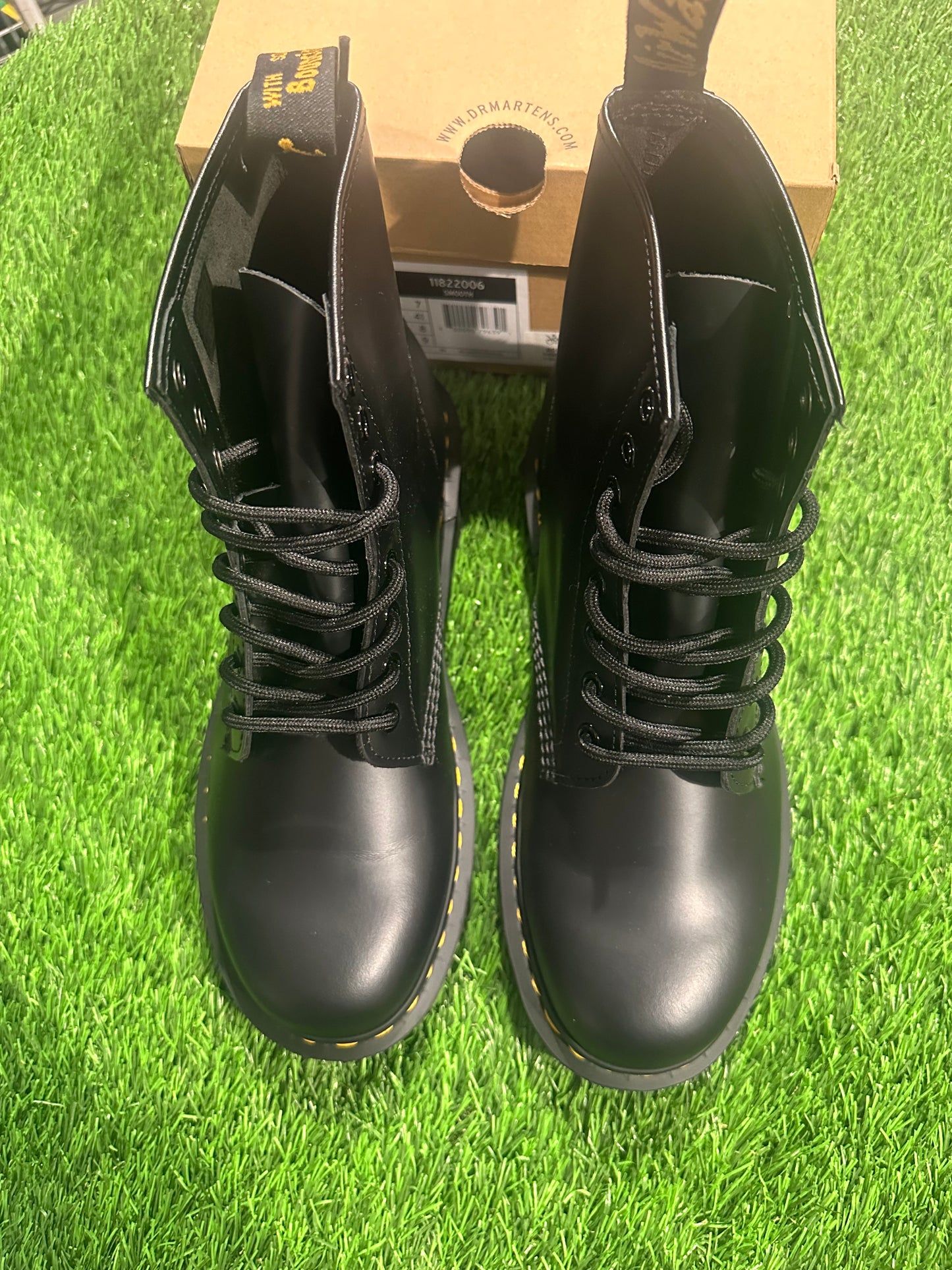 Dr. Marten's 1460 Smooth Leather Lace Up Boots in Black