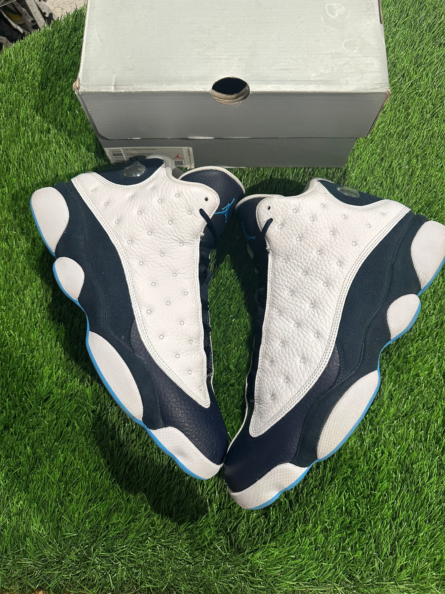 Jordan 13 Retro Obsidian Powder Blue White