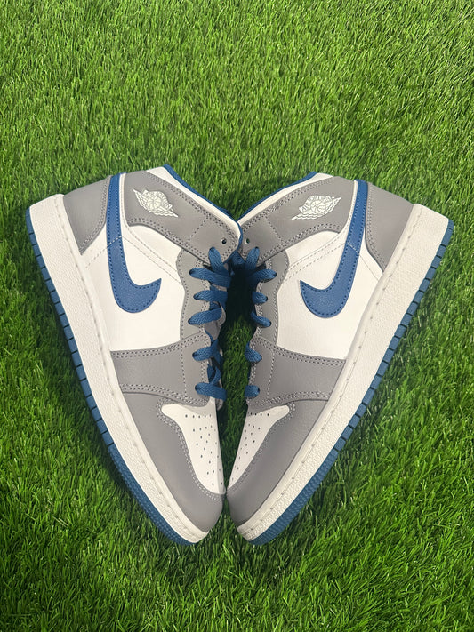 Jordan 1 Mid True Blue Cement (GS)