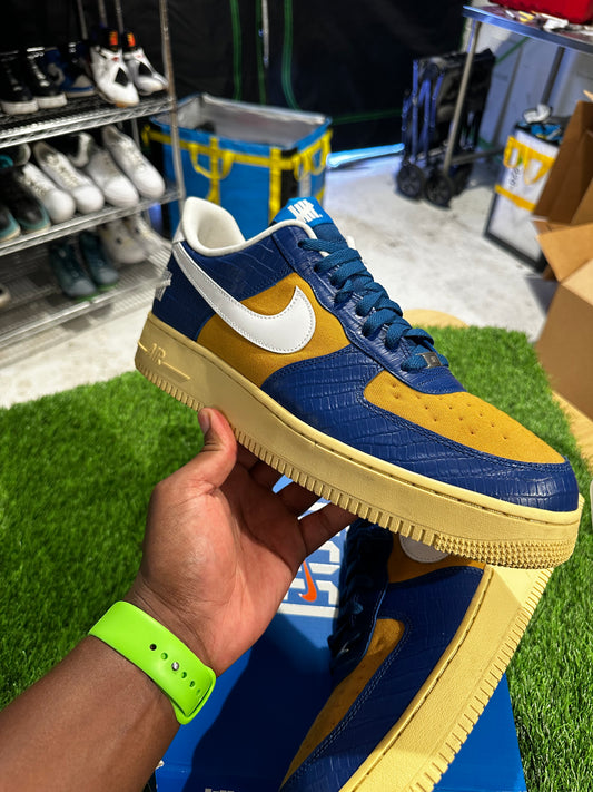 Nike Air Force 1 Low SP Undefeated 5 On It Blue Yellow Croc