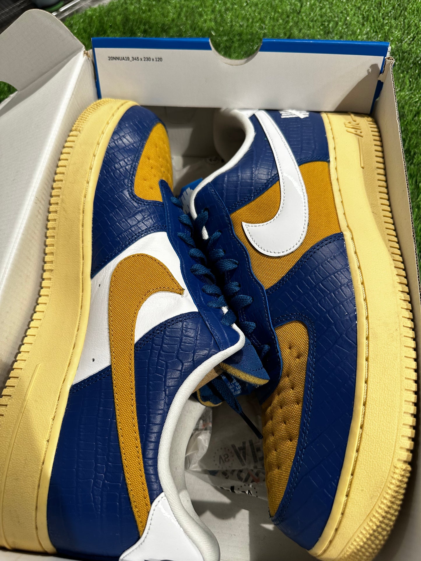 Nike Air Force 1 Low SP Undefeated 5 On It Blue Yellow Croc