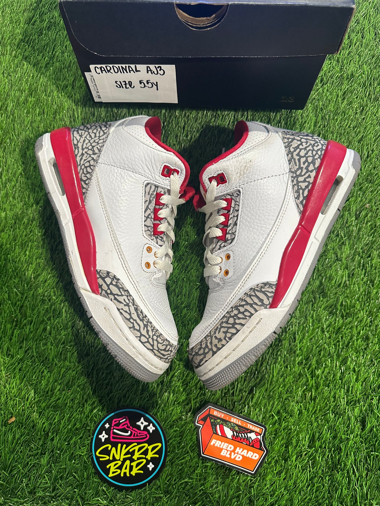 Jordan 3 Retro Cardinal (GS)