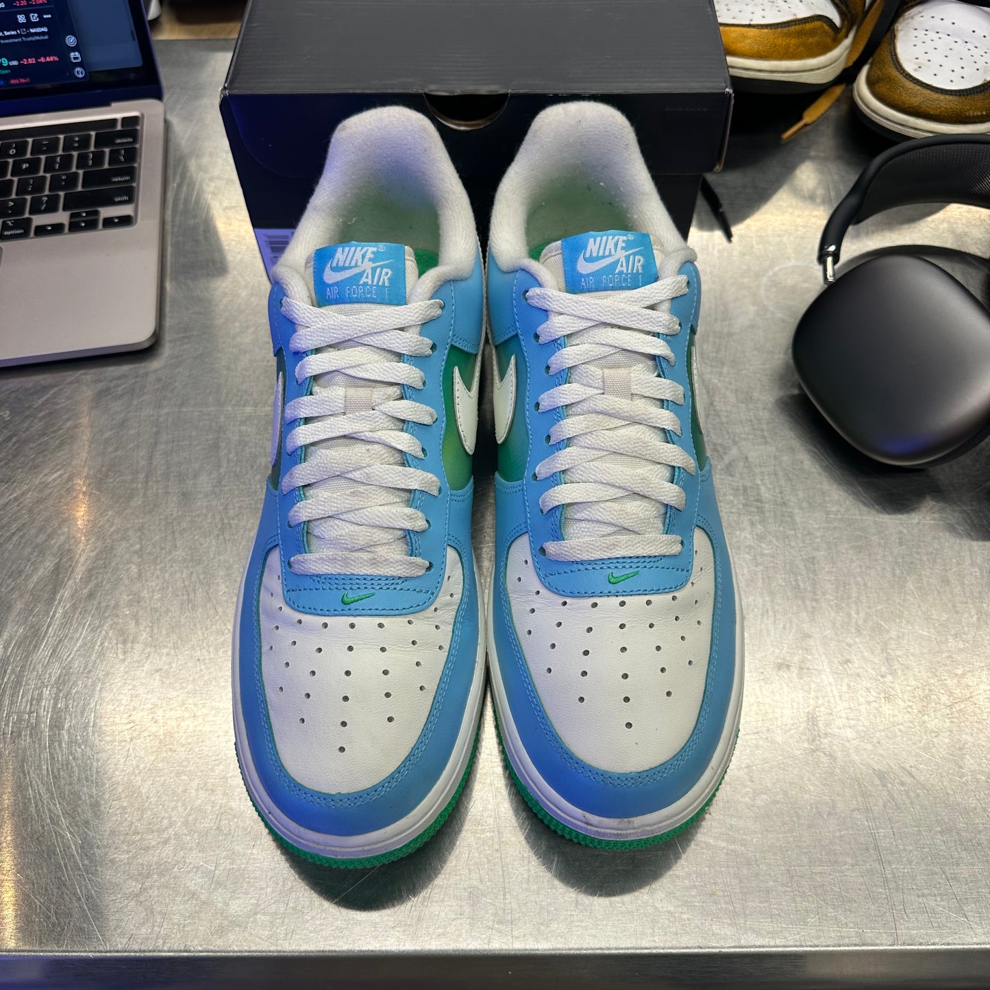 Nike Air Force 1 Low '07 Aquarius Blue Vapor Green