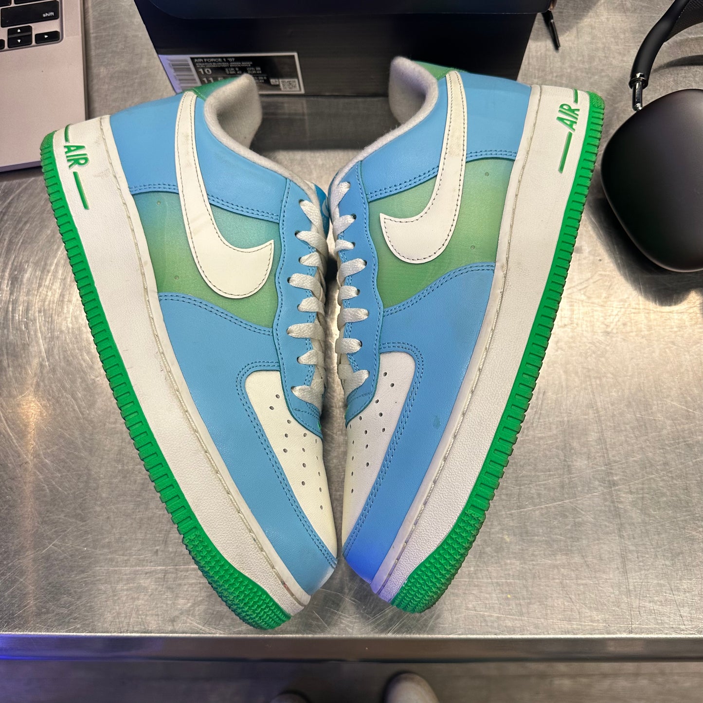 Nike Air Force 1 Low '07 Aquarius Blue Vapor Green