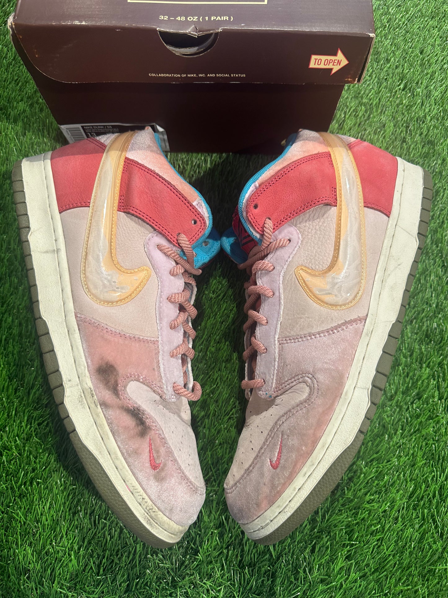 Nike Dunk Mid Social Status Free Lunch Strawberry Milk