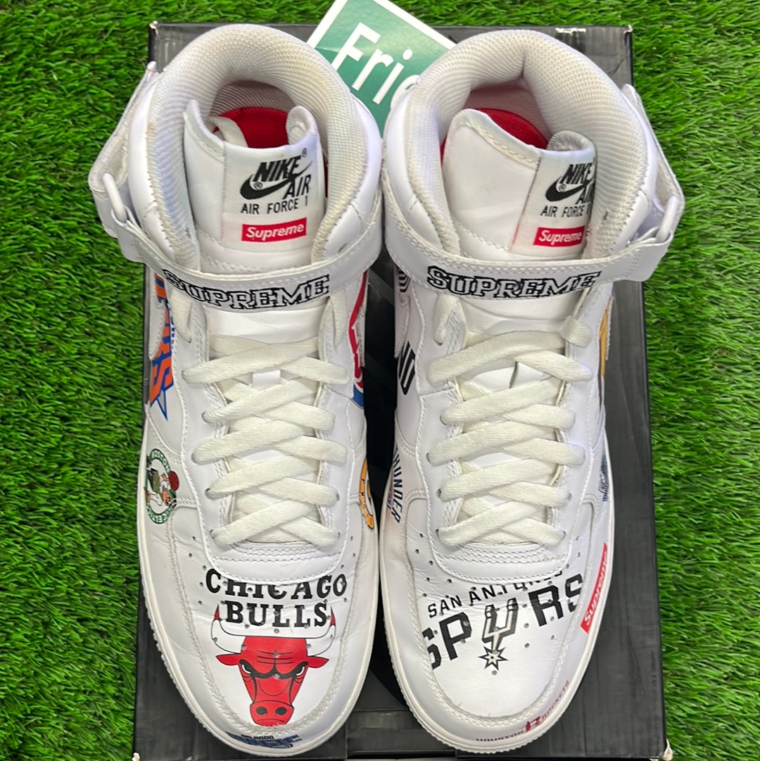 Supreme x NBA x Air Force 1 Mid 07 'White'