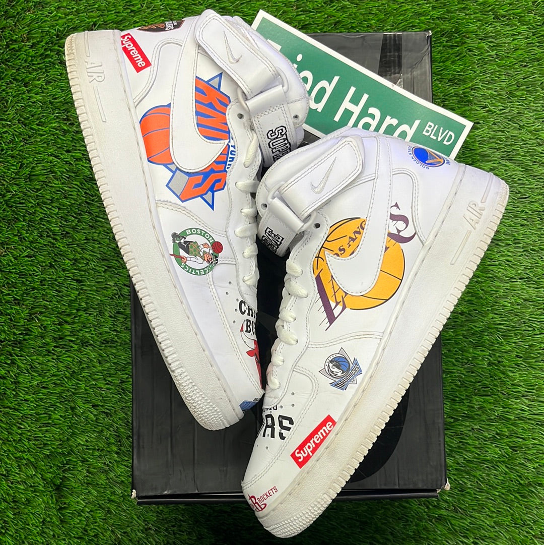 Supreme x NBA x Air Force 1 Mid 07 'White'